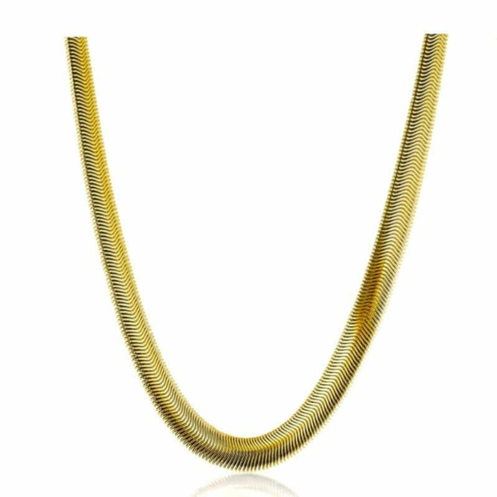 Thick Snake chain necklace /18k gold - boojie bijoux