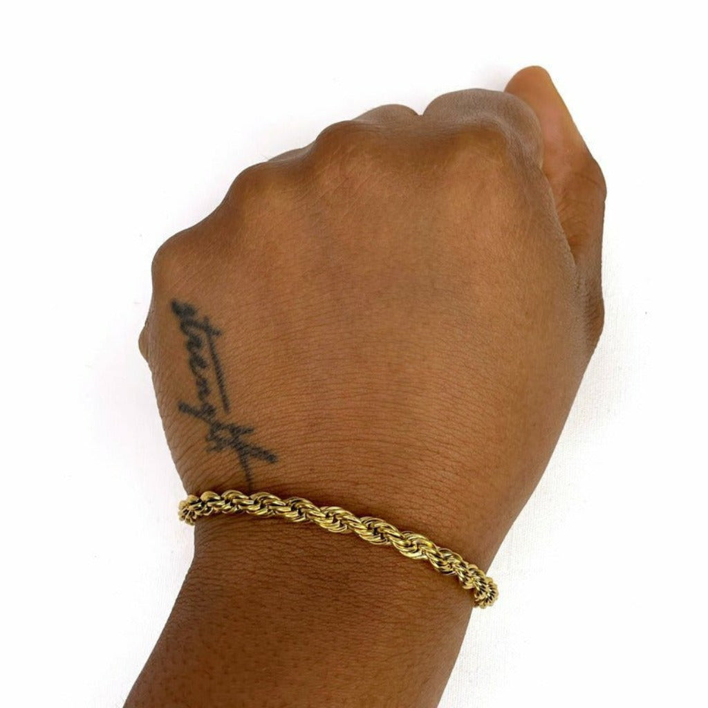 Twisted chain bracelet / 18k gold - boojie bijoux