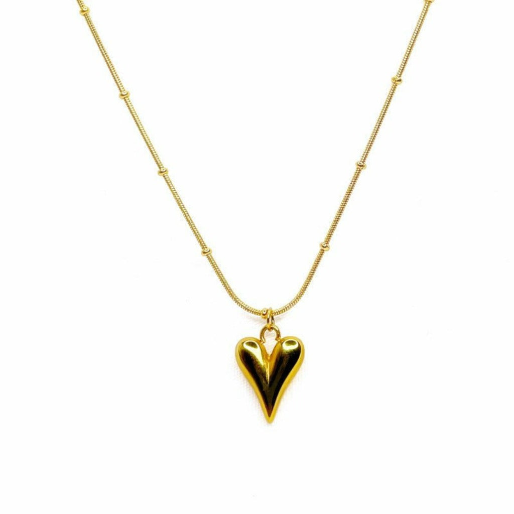 Valentina heart necklace / 18k gold - boojie bijoux
